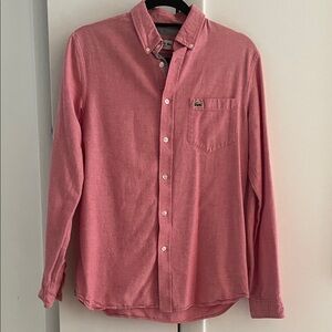 Lacoste Button-Down Long Sleeve Shirt Salmon S